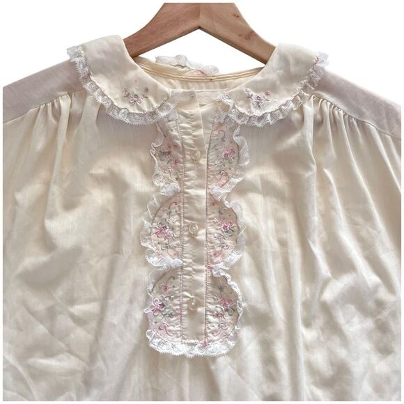 Vintage Barbizon Floral Embroidered Nightgown - Picture 3 of 8